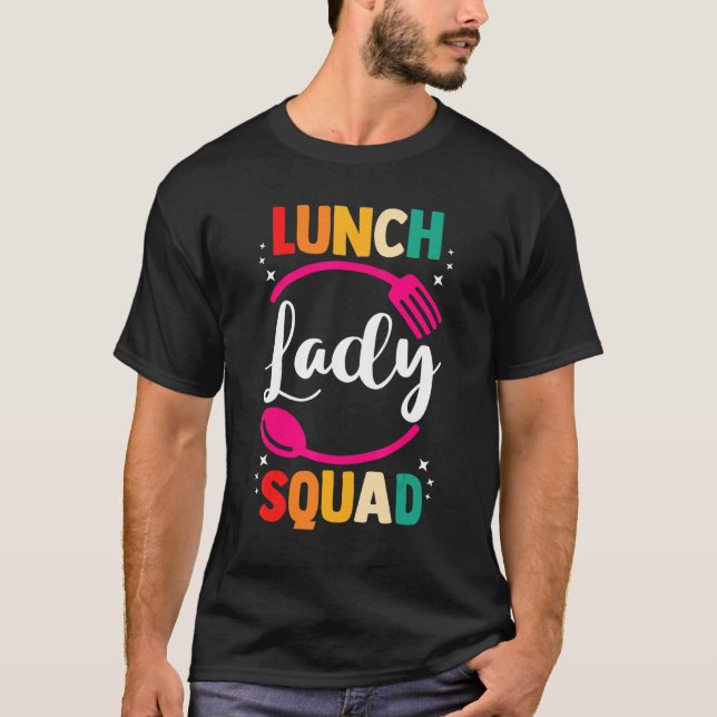 Lunch Dam i arbetartjänsten School Cafeteria Worke T Shirt (Framsida)