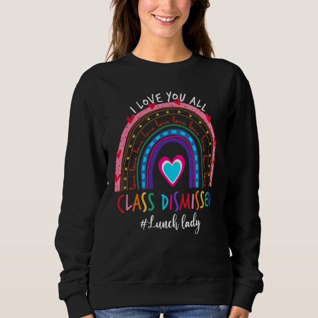 Lunch Dam i Kärlek i förra skoldagen T Shirt (Framsida)