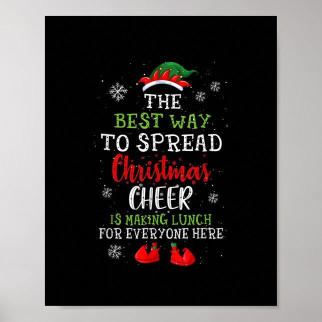 Lunch Dam jul Cheer jul Julafton Poster (Framsidan)