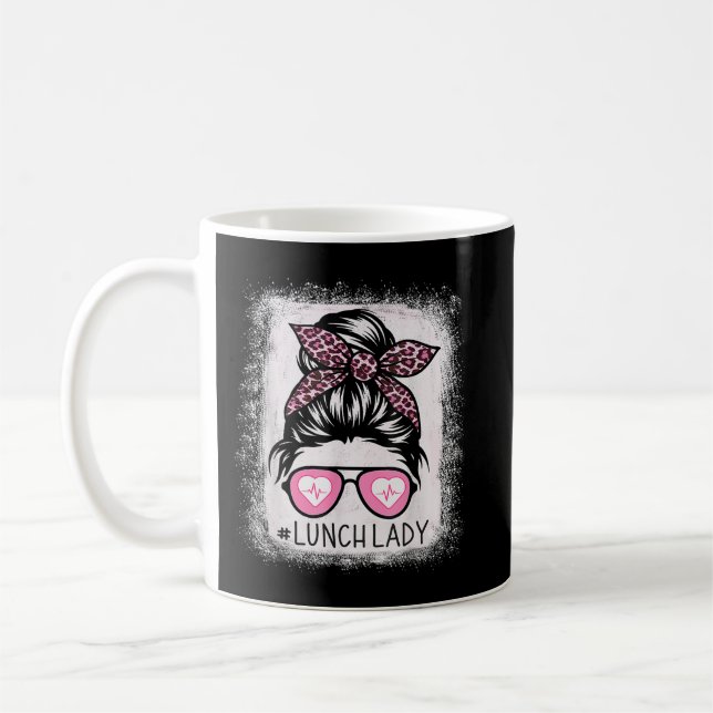 Lunch Dam Life Bleached Shirts Rosa Leopard Messy Kaffemugg (Vänster)