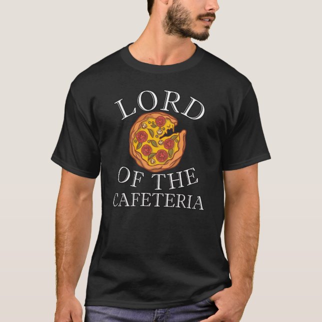 Lunch Dam Male School Cafeteria T Shirt (Framsida)