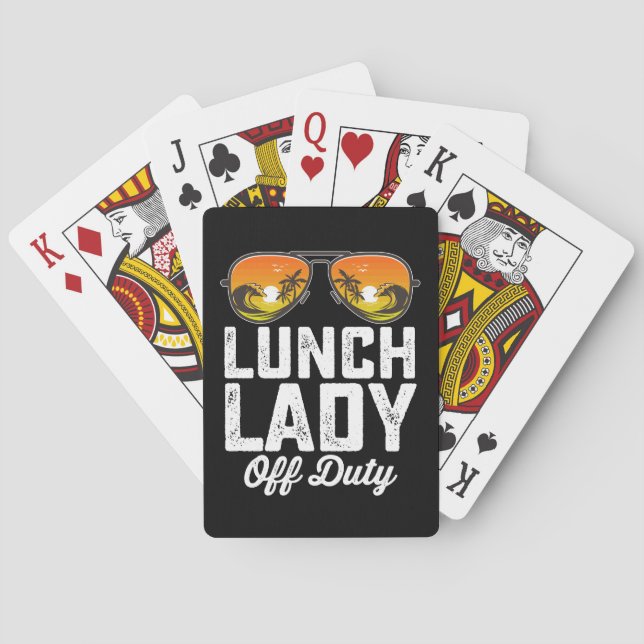 Lunch Dam of Duty Sunglasses förra skoldagen Casinokort (Baksidan)