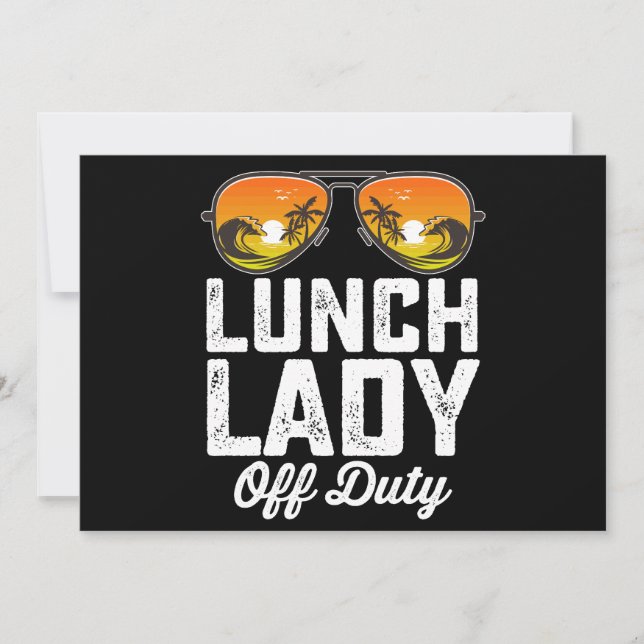 Lunch Dam of Duty Sunglasses förra skoldagen Inbjudningar (Framsida)