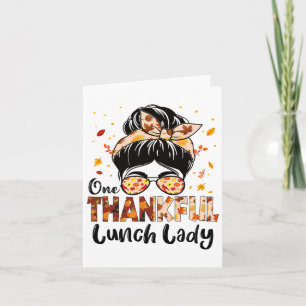 Lunch Dam One Thankful Messy Bun Thanksgiving Fal Kort