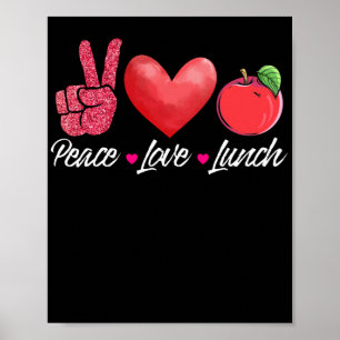 Lunch Dam Peace Kärlek Lunch Lunch Dam Poster
