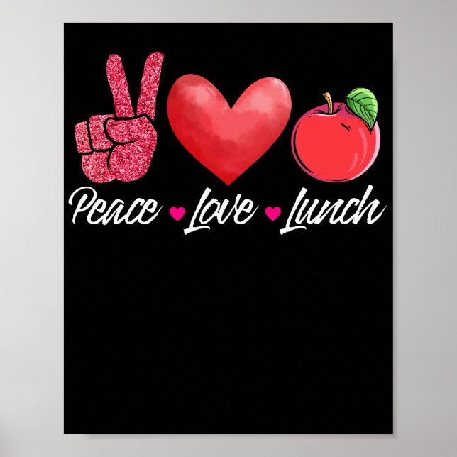 Lunch Dam Peace Kärlek Lunch Lunch Dam Poster (Framsidan)