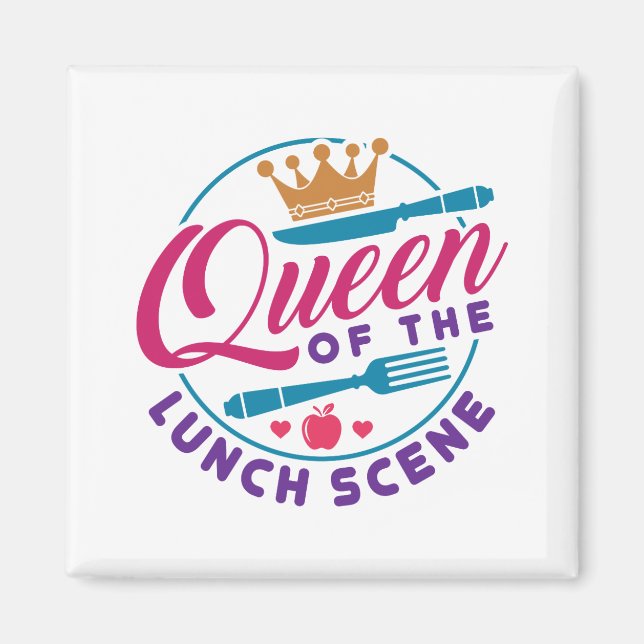 Lunch Dam Queen of the Lunch Scene Magnet (Framsidan)