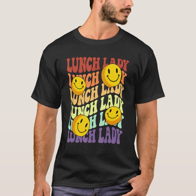 lunch dam retro lelelelelelelelelelelelelelelelele t shirt (Framsida)