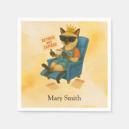 Lunch Dam serverar mat till Cat Lovers Pappersservett