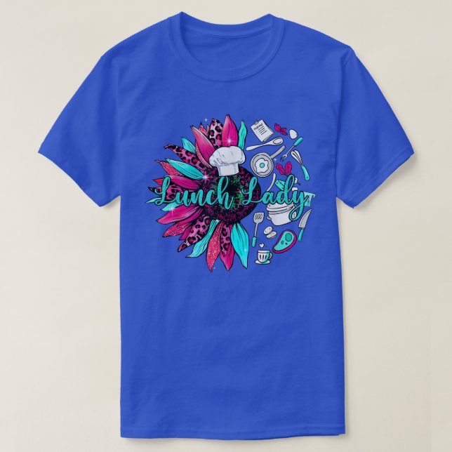 Lunch Dam Solros Leopard Cute Lunch Dam Life T Shirt (Design framsida)
