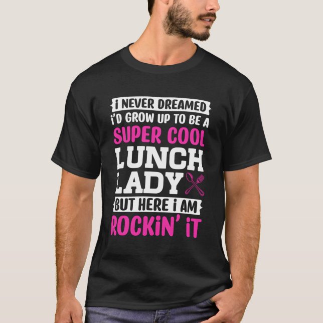Lunch Dam som säger om Mamma Grandma Mors dag T Shirt (Framsida)