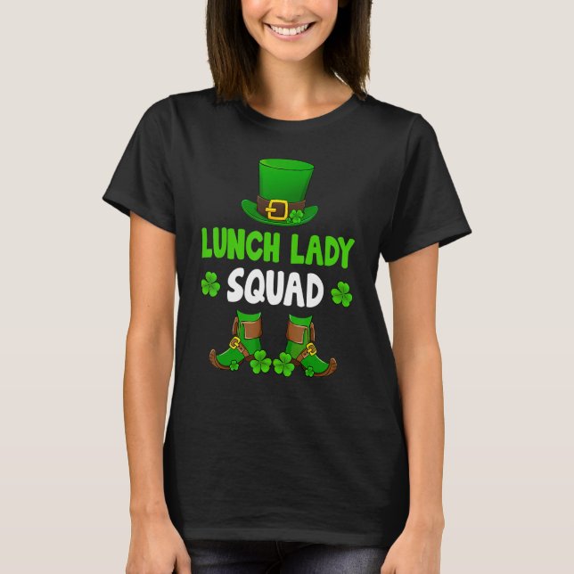 Lunch Dam Squad Funny Leprechaun Lycklig St Patric T Shirt (Framsida)