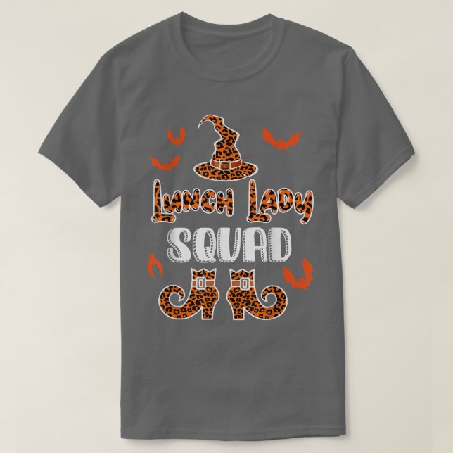 Lunch Dam Squad Leopard Witch's Hat Halloween Lun T Shirt (Design framsida)