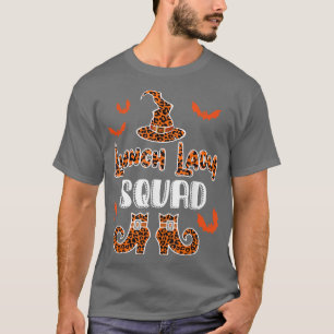 Lunch Dam Squad Leopard Witch's Hat Halloween Lun T Shirt