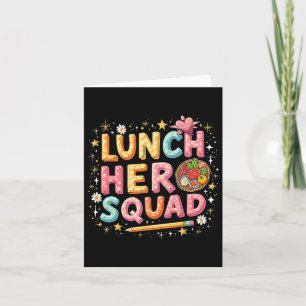 Lunch Dam Squad Lunch Hero Squad Preppy tillbaka t Kort