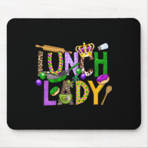 Lunch Dam Squad Mardi Gras Tjock Tisdag Cafeteria Musmatta