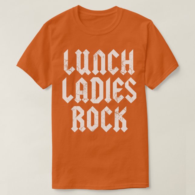 Lunch Dam Sten Cafeteria Worker Dam tillbaka till  T Shirt (Design framsida)
