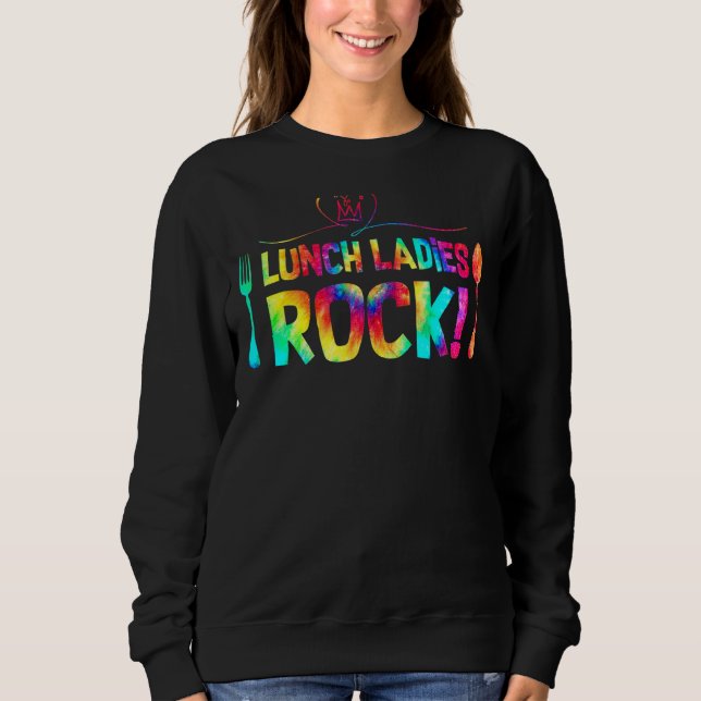 Lunch Dam Sten Tie Dye Lunch Dam Squad bak t Shirt (Framsida)