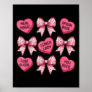 Lunch Dam Valentines day Heart Candy Coquette Poster