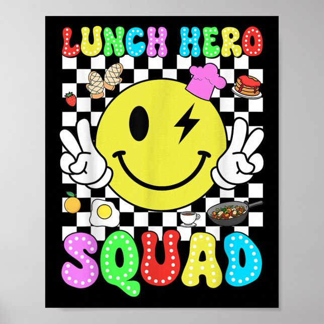 Lunch Hero Squad Back to school Lunch Dam Cafet Poster (Framsidan)