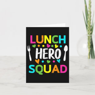 Lunch Hero Squad Funny Dam Cafeteria Squad Worker Kort