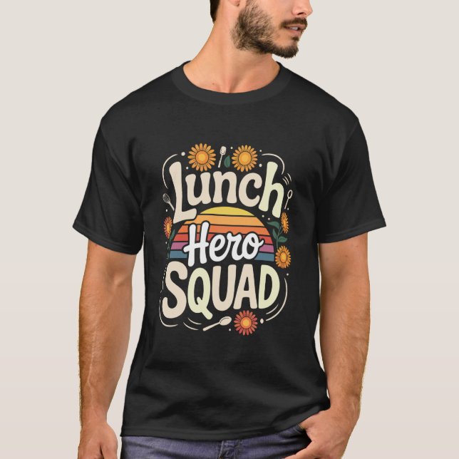 Lunch Hero Squad Solrosvibbar T Shirt (Framsida)