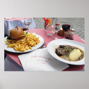 Lunch i Paris Frankrike Poster