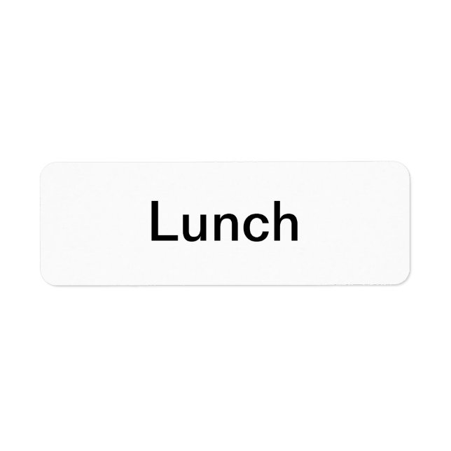 Lunch Labels Returadress Etikett (Framsidan)