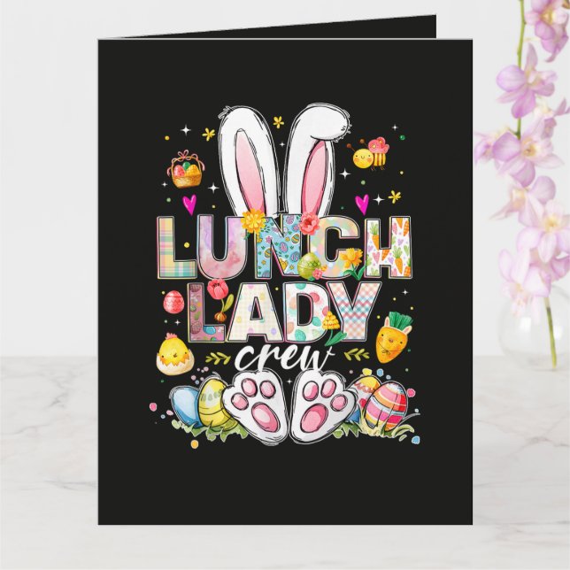 Lunch Lady Crew Rolig Kanin Kort (Orkide)