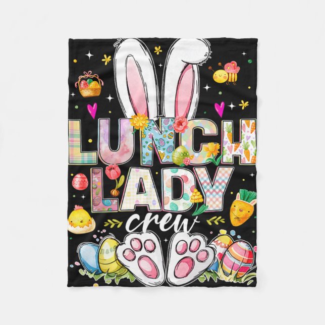 Lunch Lady Crew Rolig Kanin Lunch Lady Cafeteria E Fleecefilt (Framsidan)