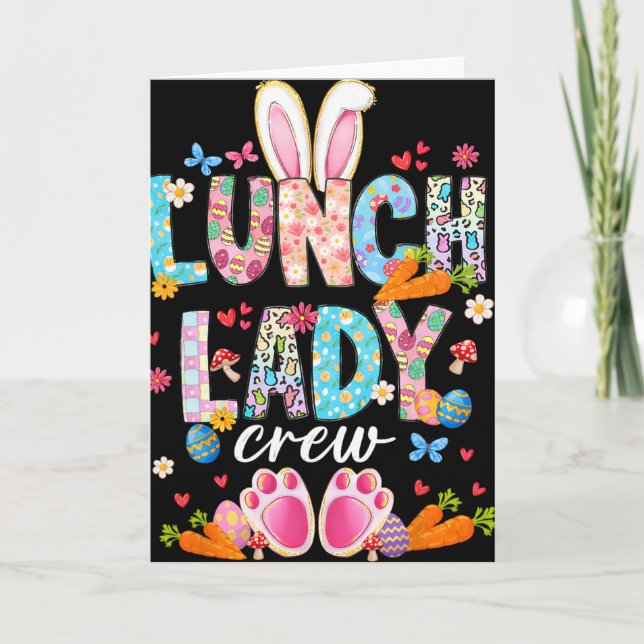 Lunch Lady Crew Rolig Kanin Lunch Lady Cafeteria E Kort (Framsida)