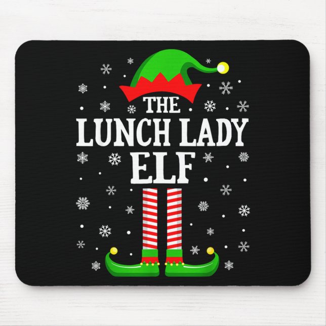 Lunch Lady Elf Funny Christmas Family Matching  Musmatta (Framsidan)
