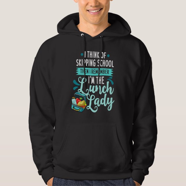 Lunch Lady Holiday  School Cafeteria Worker Hoodie (Framsida)