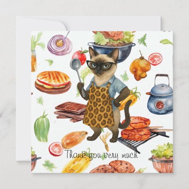 Lunch Lady is serving food  Tack Kort (Framsida)