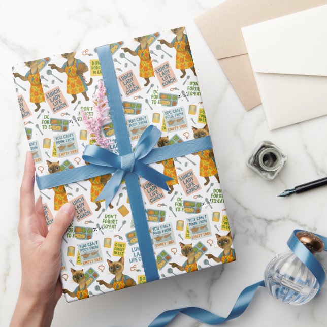 Lunch Lady Life Coach  for Cat  Lovers Cafeteria  Presentpapper (Gifting)