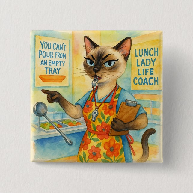 Lunch Lady Life Coach for Cat Lovers Knapp (Framsida)