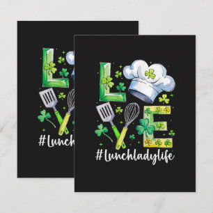 Lunch Lady Life Glad St Patrick Dag Tack Kort