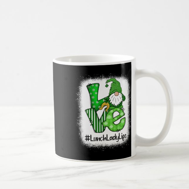 Lunch Lady Love St Patricks Day Matchande Gnome Sh Kaffemugg (Höger)
