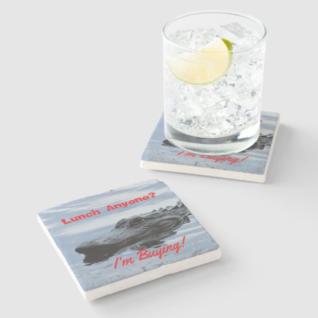 Lunch med Alligator Stone Underlägg (Sidan)