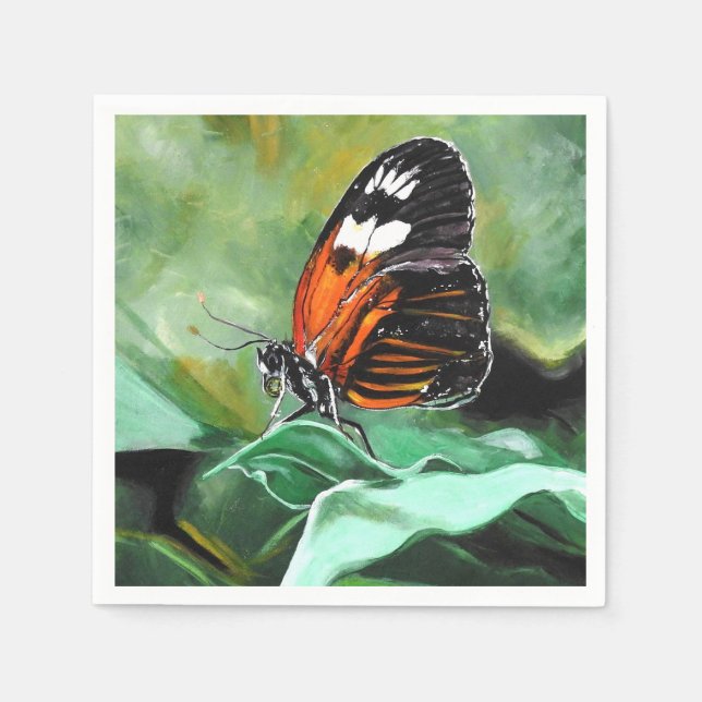 Lunch Napkins - Butterfly Design Pappersservett (Framsidan)