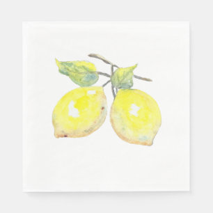 Lunch Napkins med Lemon Design Pappersservett