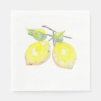Lunch Napkins med Lemon Design Pappersservett