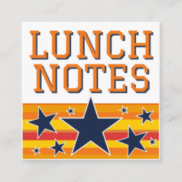 Lunch Notes för orange Navy Star Tilläggskort