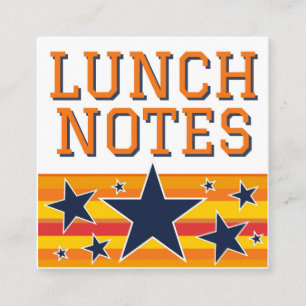 Lunch Notes för orange Navy Star Tilläggskort