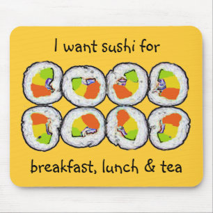 Lunch och Tea Mousepad för SushiSushifrukost Musmatta