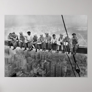 Lunch ovanpå skyscraperna, 1932-foto poster