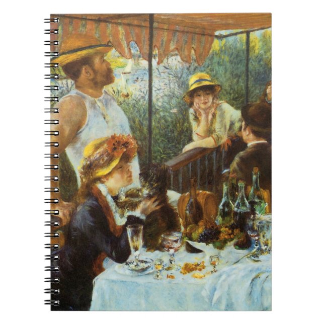 Lunch på båtutflykten av Pierre Renoir Anteckningsbok Med Spiral (Framsidan)