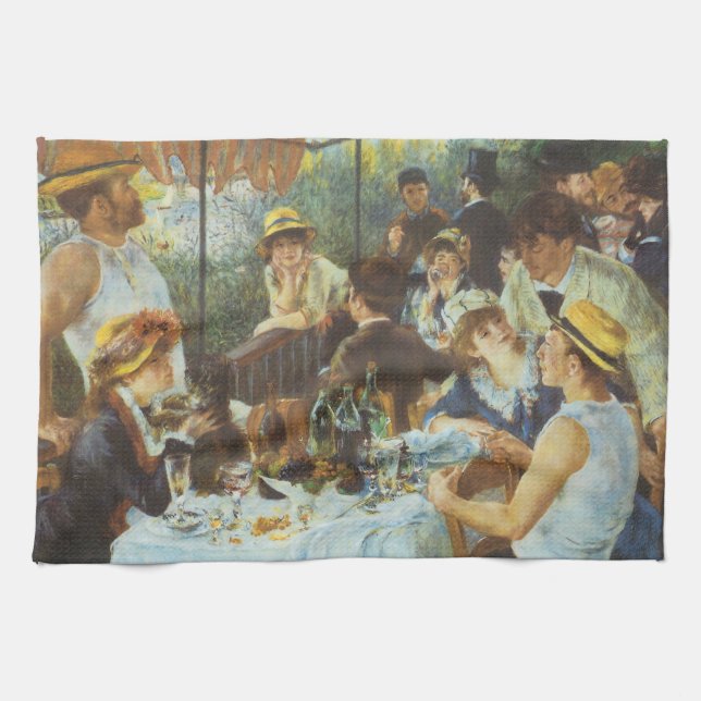 Lunch på båtutflykten av Pierre Renoir Kökshandduk (Horisontell)