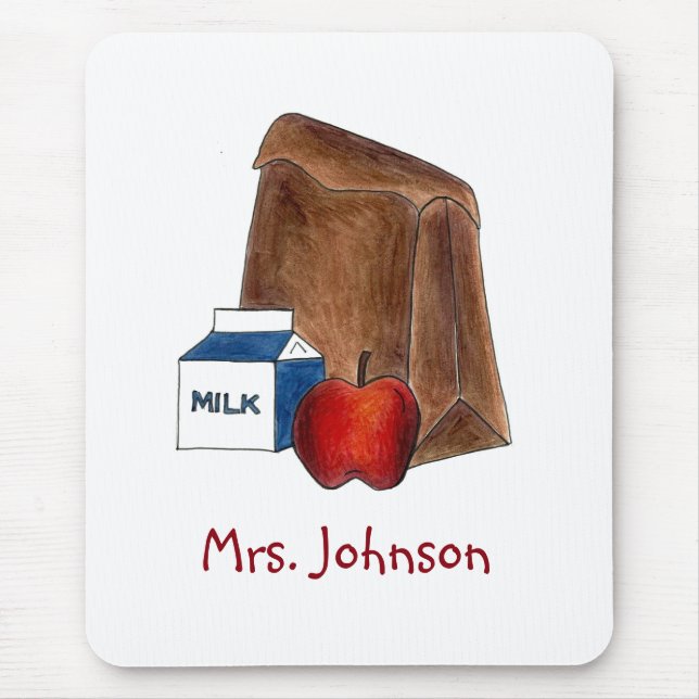 Lunch Personlig Teacher Gift Mouse Pad Musmatta (Framsidan)