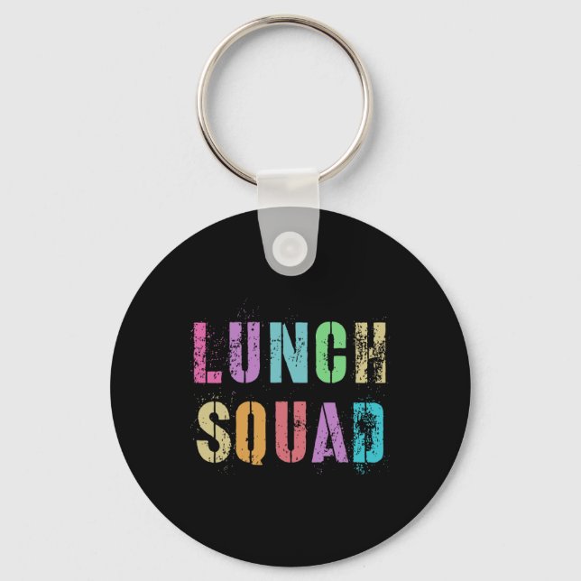 Lunch Squad Back to school Office Food Service Cre Nyckelring (Framsida)
